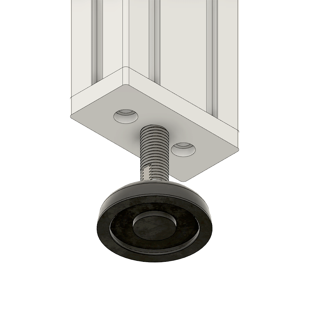 32-4590M16-0 MODULAR SOLUTIONS FEET AND CASTERS PART<br>CONNECTING PLATE 45 X 90 M16 HOLE W/ HARDWARE